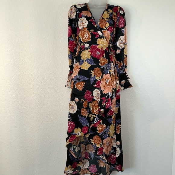 Band Of The Free Astrid Hi-Lo Floral Wrap Maxi Boho Dress (S) NWT - Picture 5 of 13